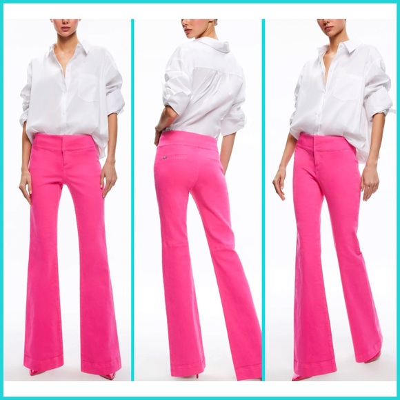 Alice + Olivia Olivia Pink Bootcut Denim Jeans - Picture 7 of 16